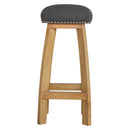 Studded Black Tweed Fabric Bar Stool by Lavishway | Bar Stools-22528