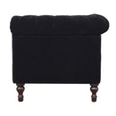 Sumba Black Velvet 2 Seater Chesterfield Sofa by Lavishway | Velvet Sofa-22472