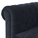 Sumba Black Velvet 2 Seater Chesterfield Sofa by Lavishway | Velvet Sofa-22476