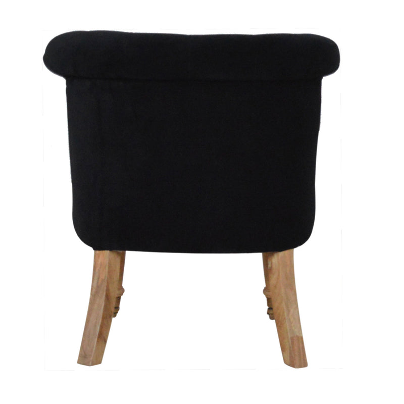 Sumba Black Velvet Accent Chair by Lavishway | Accent Chairs-22524
