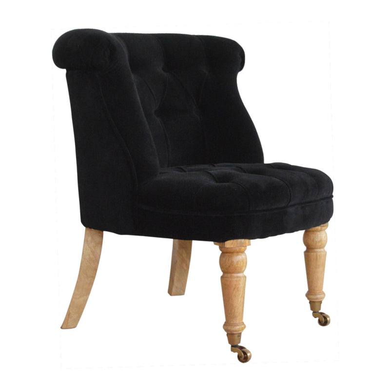 Sumba Black Velvet Accent Chair by Lavishway | Accent Chairs-22517
