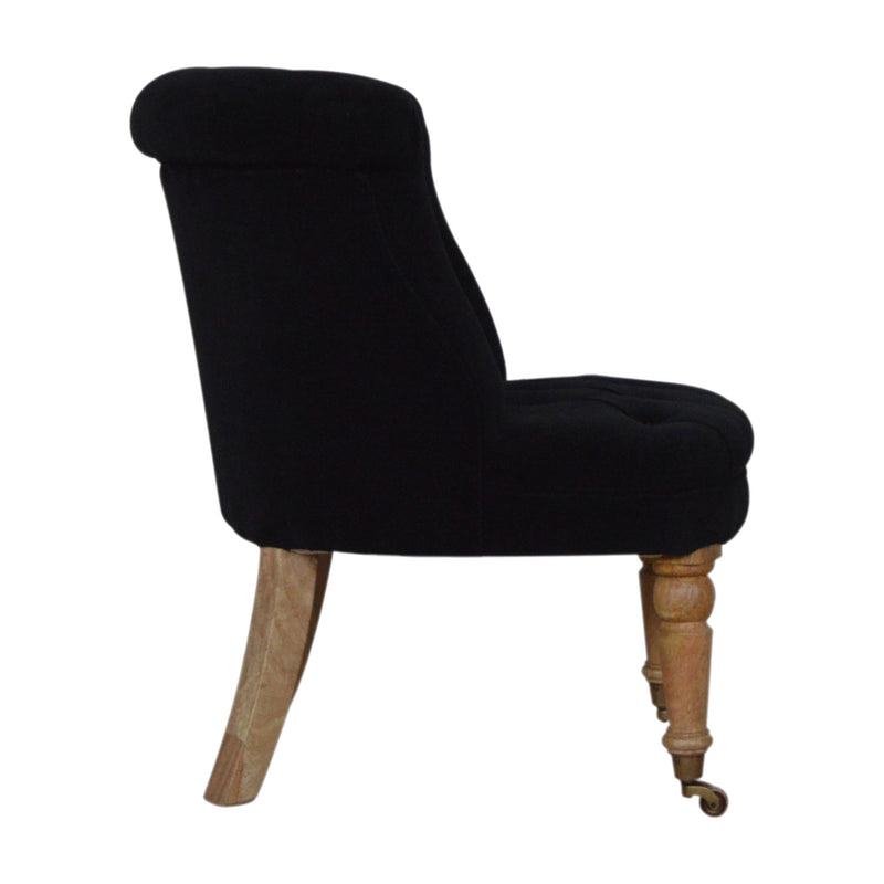 Sumba Black Velvet Accent Chair by Lavishway | Accent Chairs-22523