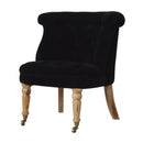 Sumba Black Velvet Accent Chair by Lavishway | Accent Chairs-22522