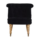 Sumba Black Velvet Accent Chair by Lavishway | Accent Chairs-22521