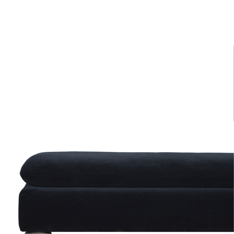 Sumba Black Velvet Bench Castor Legs by Lavishway | Benches & Storage Benches-22498