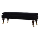 Sumba Black Velvet Bench Castor Legs by Lavishway | Benches & Storage Benches-22493