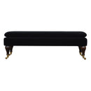 Sumba Black Velvet Bench Castor Legs by Lavishway | Benches & Storage Benches-22494