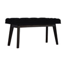 Sumba Black Velvet Hallway Bench by Lavishway | Benches & Storage Benches-22454