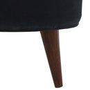 Sumba Black Velvet Nordic Style Footstool by Lavishway | Footstool-22450