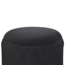Sumba Black Velvet Nordic Style Footstool by Lavishway | Footstool-22448