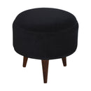 Sumba Black Velvet Nordic Style Footstool by Lavishway | Footstool-22447
