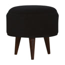 Sumba Black Velvet Nordic Style Footstool by Lavishway | Footstool-22446