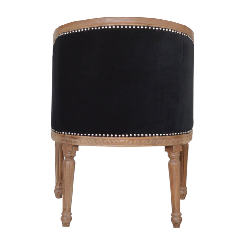 Sumba Black Velvet Occasional Chair by Lavishway | Armchairs-22426