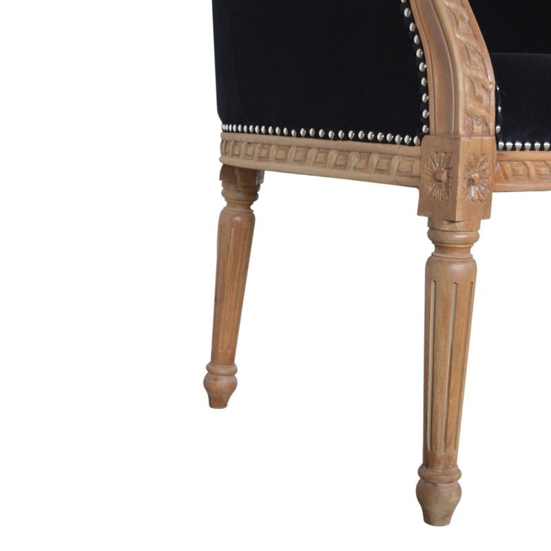 Sumba Black Velvet Occasional Chair by Lavishway | Armchairs-22431