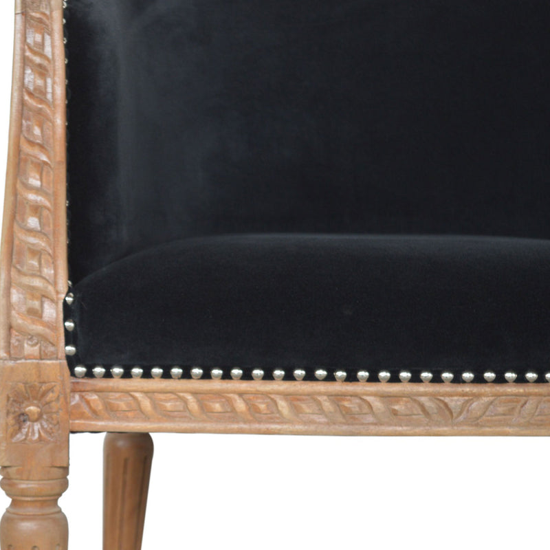 Sumba Black Velvet Occasional Chair by Lavishway | Armchairs-22429