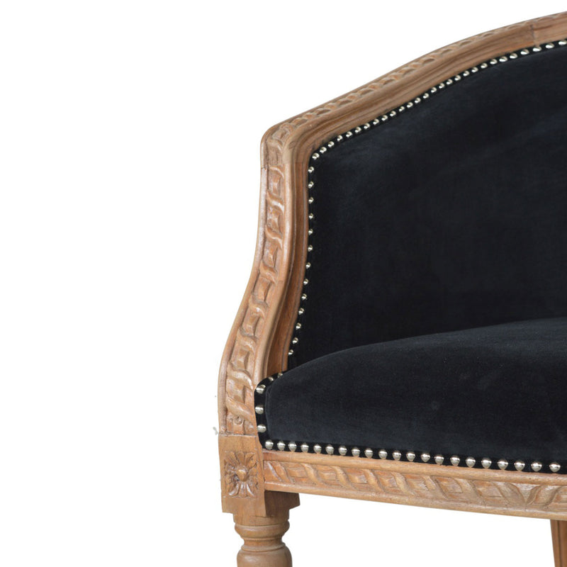 Sumba Black Velvet Occasional Chair by Lavishway | Armchairs-22428