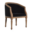 Sumba Black Velvet Occasional Chair by Lavishway | Armchairs-22423