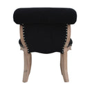 Sumba Black Velvet Occasional Studded Chair by Lavishway | Bedroom Chairs-22418