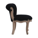 Sumba Black Velvet Occasional Studded Chair by Lavishway | Bedroom Chairs-22417