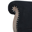 Sumba Black Velvet Occasional Studded Chair by Lavishway | Bedroom Chairs-22420
