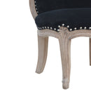 Sumba Black Velvet Occasional Studded Chair by Lavishway | Bedroom Chairs-22419