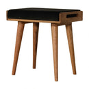 Sumba Black Velvet Tray Style Footstool by Lavishway | Footstool-22410