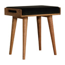 Sumba Black Velvet Tray Style Footstool by Lavishway | Footstool-22408