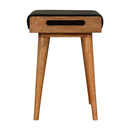 Sumba Black Velvet Tray Style Footstool by Lavishway | Footstool-22411