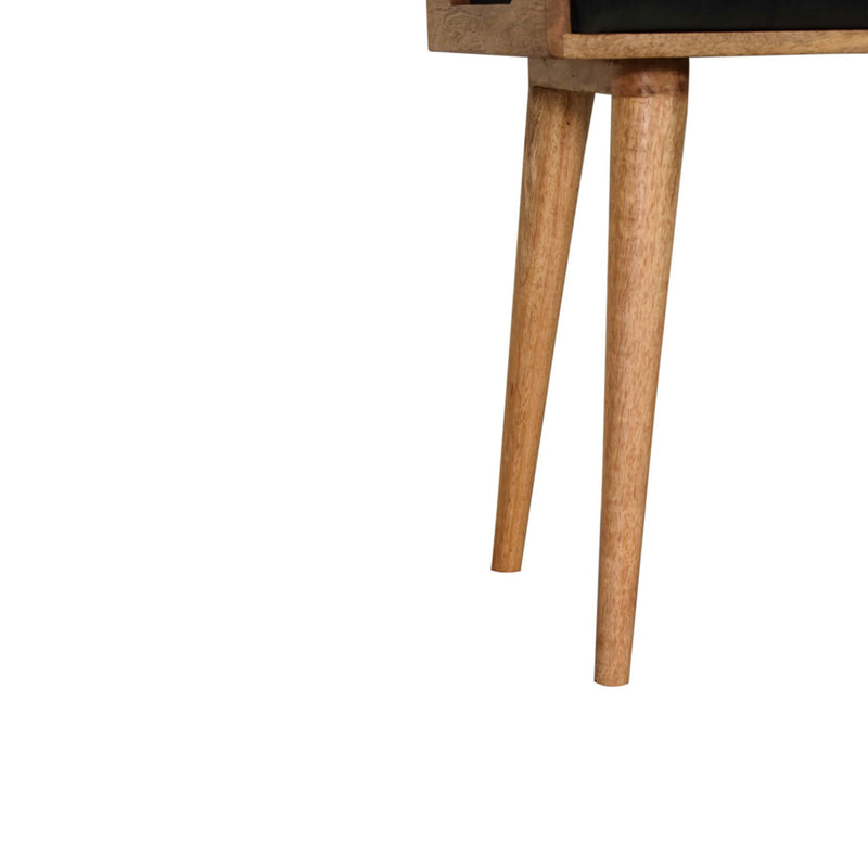 Sumba Black Velvet Tray Style Footstool by Lavishway | Footstool-22414