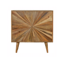 Binel Sunrise Pattern 2 Doors Hallway Cabinet by Lavishway | Hallway Cabinets-57125