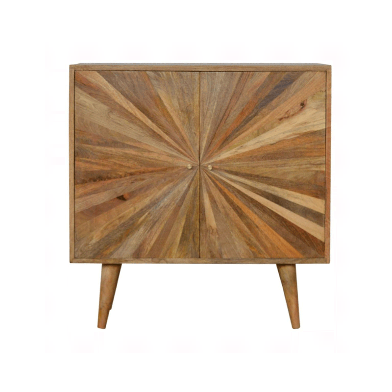 Binel Sunrise Pattern 2 Doors Hallway Cabinet by Lavishway | Hallway Cabinets-57125