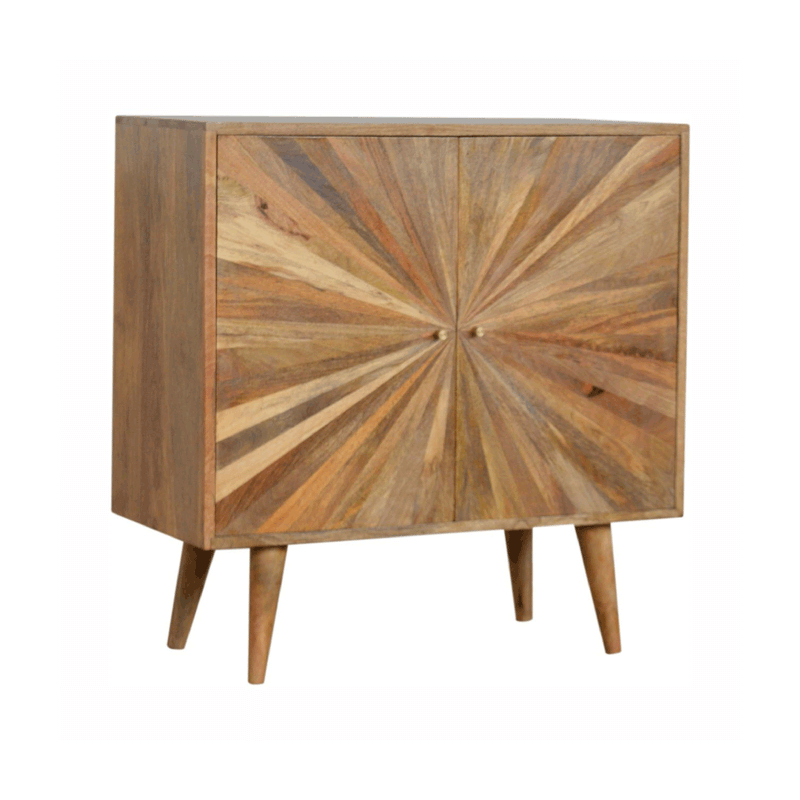 Binel Sunrise Pattern 2 Doors Hallway Cabinet by Lavishway | Hallway Cabinets-57124