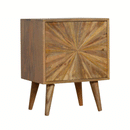 Binnel Sunrise Pattern 1 Door Bedside Table by Lavishway | Bedside Tables-57103