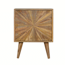 Binnel Sunrise Pattern 1 Door Bedside Table by Lavishway | Bedside Tables-57104