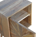 Binnel Sunrise Pattern 1 Door Bedside Table by Lavishway | Bedside Tables-57107