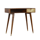 Binnel Gold Sunrise Pattern 1 Drawer Desk by Lavishway | Reclaimed Wood Desks-57080