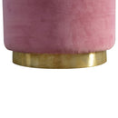 Swanglen Dusty Pink Velvet Footstool by Lavishway | Footstool-60305
