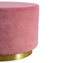 Swanglen Dusty Pink Velvet Footstool by Lavishway | Footstool-60304