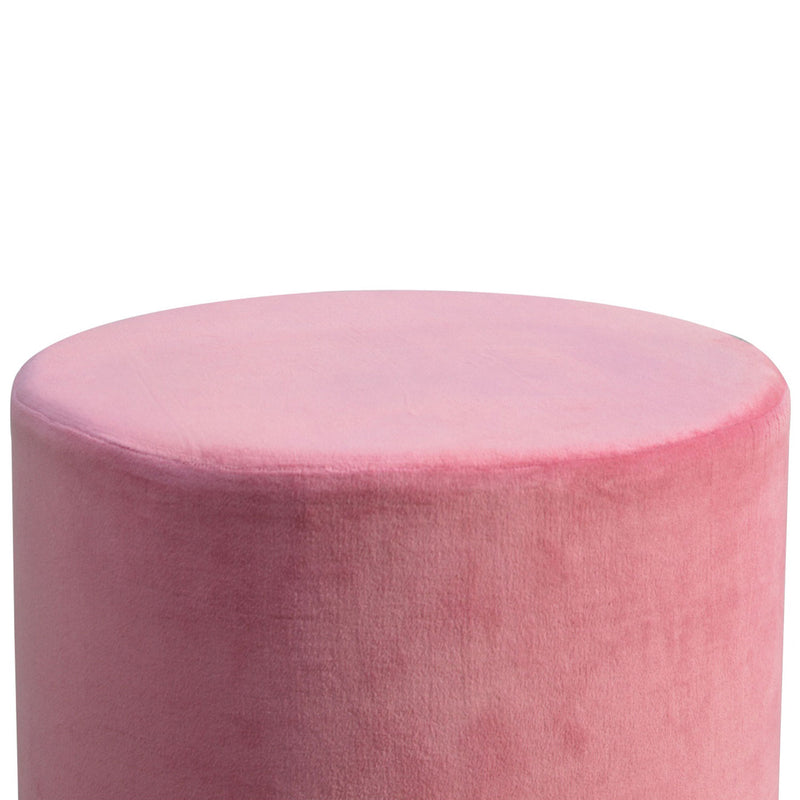 Swanglen Dusty Pink Velvet Footstool by Lavishway | Footstool-60303