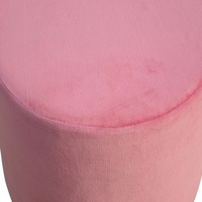 Swanglen Dusty Pink Velvet Footstool by Lavishway | Footstool-60302