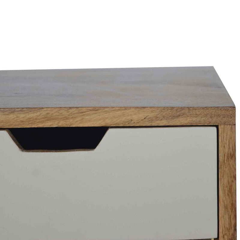 Swindon 1 White Painted Drawer Writing Desk by Lavishway | Reclaimed Wood Desks-51722