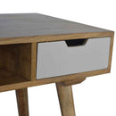 Swindon 1 White Painted Drawer Writing Desk by Lavishway | Reclaimed Wood Desks-51720