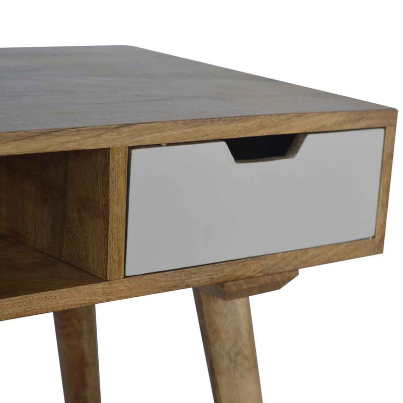 Swindon 1 White Painted Drawer Writing Desk by Lavishway | Reclaimed Wood Desks-51720