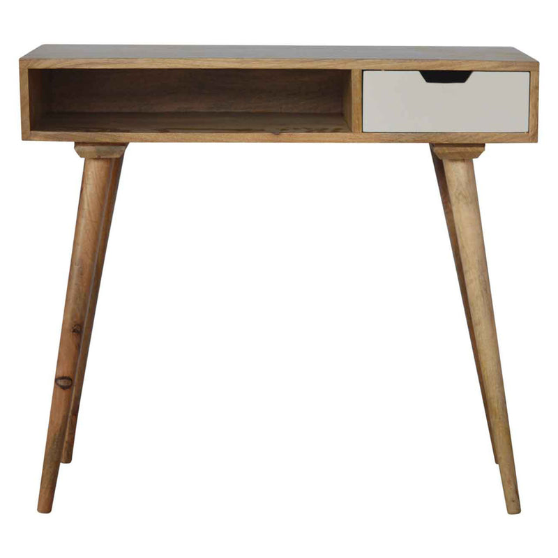 Swindon 1 White Painted Drawer Writing Desk by Lavishway | Reclaimed Wood Desks-51719