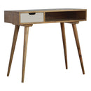 Swindon 1 White Painted Drawer Writing Desk by Lavishway | Reclaimed Wood Desks-51718