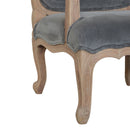 Swindon French Style Grey Velvet Chair by Lavishway | Armchairs-59465
