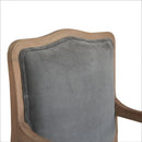 Swindon French Style Grey Velvet Chair by Lavishway | Armchairs-59464