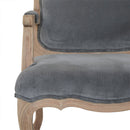 Swindon French Style Grey Velvet Chair by Lavishway | Armchairs-59462