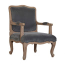 Swindon French Style Grey Velvet Chair by Lavishway | Armchairs-59459