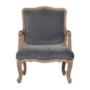 Swindon French Style Grey Velvet Chair by Lavishway | Armchairs-59460